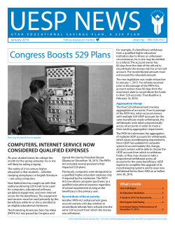 Congress Boosts 529 Plans - Utah Educational Savings Plan