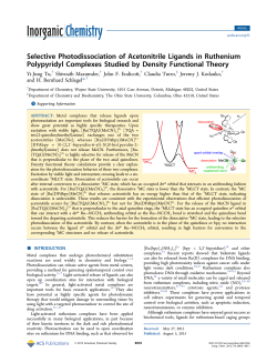 Selective Photodissociation of Acetonitrile Ligands in Ruthenium
