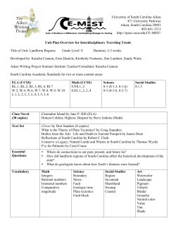 Landforms Unit Plan