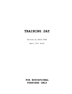 Training Day - Daily Script