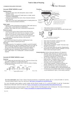 Common Required Repairs