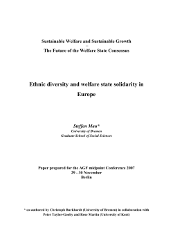 Ethnic diversity and welfare state solidarity in Europe
