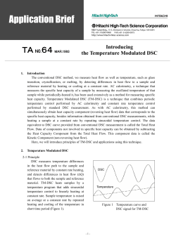 Introducing the Temperature Modulated DSC