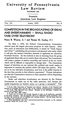 Competition in the Broadcasting of Ideas and Entertainment