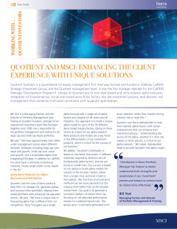 MSCI - Quotient Case Study