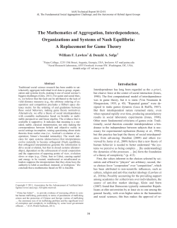 The Mathematics of Aggregation, Interdependence, Organizations