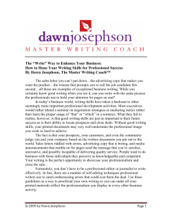 The Write Way to Enhance Your Business