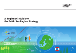 A Beginner`s Guide to the Baltic Sea Region Strategy