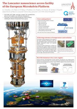 New thermometers for a new regime Users and partners Achieving