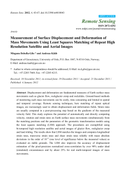 Measurement of Surface Displacement and Deformation of Mass
