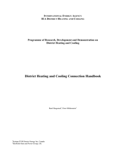 District Heating and Cooling Connection Handbook