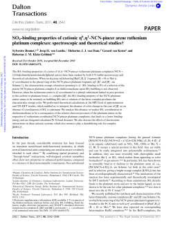 Dalton Transactions PAPER - Theoretical Chemistry Group, Debye