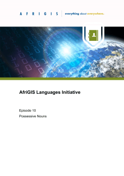 AfriGIS_LanguagesInitiative_Episode_10 Possessive Nouns