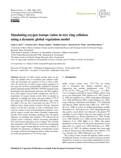 Simulating oxygen isotope ratios in tree ring