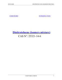 Dinitrotoluene (isomers mixture) CAS N&deg;: 25321-14-6