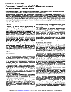 Chromosome Abnormalities in Adult T-Cell