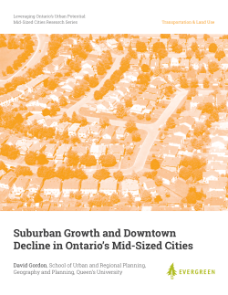 Suburban Growth and Downtown Decline in Ontario`s Mid