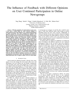 The Influence of Feedback with Different Opinions on