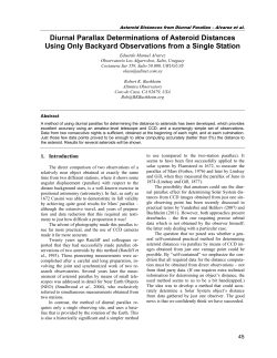 Diurnal Parallax Determinations of Asteroid Distances