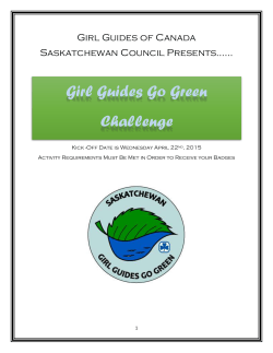 Girl Guides Go Green Challenge