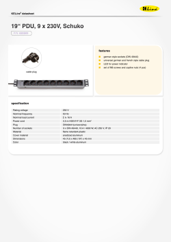 19&ldquo; PDU, 9 x 230V, Schuko