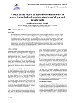 A wave based model to describe the niche effect in sound