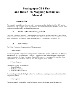 Setting up a GPS Unit and Basic GPS Mapping