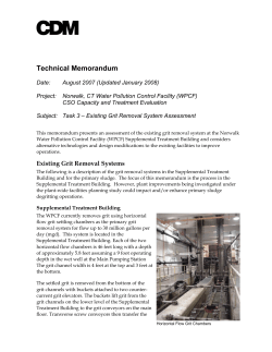Technical Memorandum - Norwalk Water Pollution Control Authority