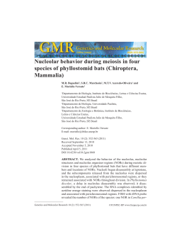 Nucleolar behavior during meiosis in four species of - Funpec-RP