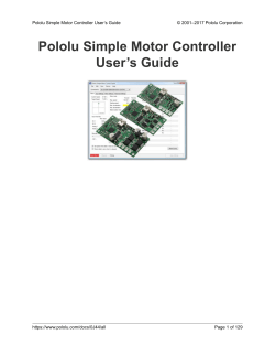 Pololu Simple Motor Controller User`s Guide