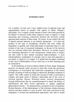 Introduction. - philosophica