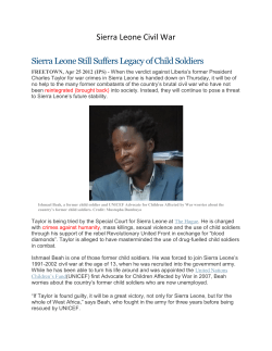 Sierra Leone Civil War - Madison Middle School