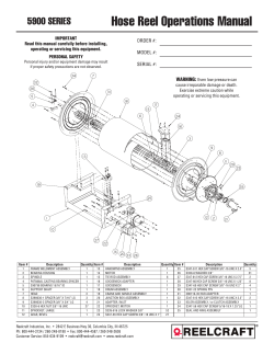 Hose Reel Operations Manual