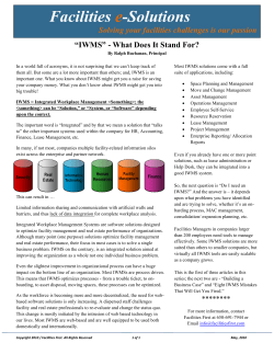 IWMS-What does it stand for?