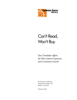 Can`t Read, Won`t Buy - Common Sense Advisory