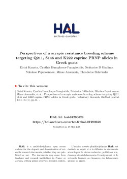 Perspectives of a scrapie resistance breeding scheme
