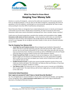 Keeping Your Money Safe - National Federation of Community