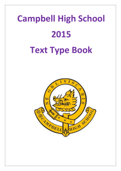 Campbell High School 2015 Text Type Book
