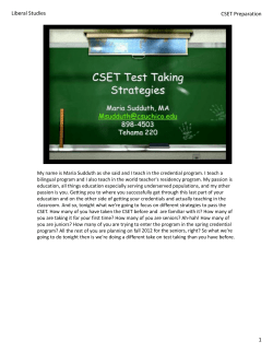 Liberal Studies CSET Preparation