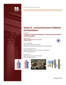 Section IV. Technical Discussion of Methods and Assumptions
