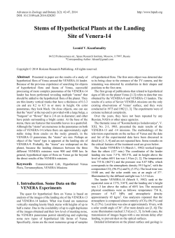 Stems of Hypothetical Plants at the Landing Site of Venera-14