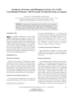 Synthesis, Structure and Biological Activity of a Ca(II