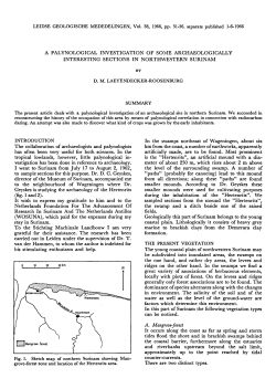 palynological investigation of an Stichting grateful - UvA-DARE