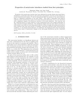 Properties of metal-water interfaces studied from