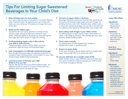 Tips For Limiting Sugar Sweetened Beverages In Your Child`s Diet