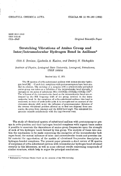 Stretching Vibrations of Amino Group and Inter