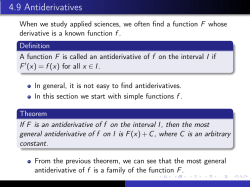4.9 Antiderivatives