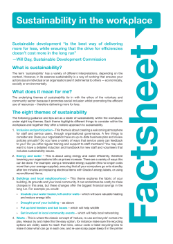 Sustainability in the workplace