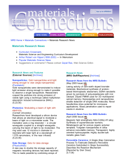 Materials Research News