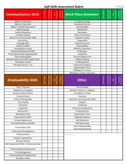 CTE Soft Skills Rubric